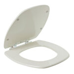 Assento Sanitário Formatos Thema com Fechamento Comum Oval MDF Biscuit Sicmol