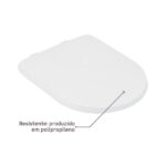 Assento Sanitário Luna Especial Polipropileno Fechamento Suave Branco Sensea - Imagem 3