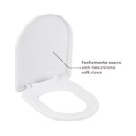 Assento Sanitário Luna Especial Polipropileno Fechamento Suave Branco Sensea - Imagem 4