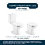 Assento Sanitário Bali Branco Para Vaso Incepa - Imagem 4