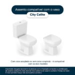 Assento Sanitário City Branco Para Vaso Celite - Imagem 4