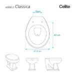 Assento Sanitário Classica Branco Para Vaso Celite - Imagem 4