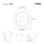 Assento Sanitário Com Amortecedor Uni Branco Para Vaso Celite - Imagem 2