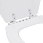 Assento Sanitário Convencional com Fechamento Comum Oval Poliéster Branco Sensea - Imagem 3