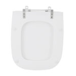 Assento Sanitário Formatos Debba com Fechamento Comum Quadrado Poliéster Branco Sensea - Imagem 6