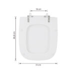 Assento Sanitário Formatos Debba com Fechamento Comum Quadrado Poliéster Branco Sensea - Imagem 7