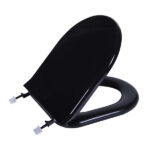 Assento Sanitário Calypso & Calypso Plus Plástico Preto Fechamento Comum Astra - Imagem 3