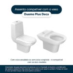 Assento Sanitário Duomo Plus Branco Para Vaso Deca - Imagem 4