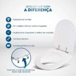 Assento Sanitário Duomo Plus Branco Para Vaso Deca - Imagem 5