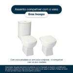 Assento Sanitário Eros Branco Para Vaso Incepa - Imagem 4