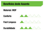 Assento Sanitário Formatos Monte Carlo com Fechamento Comum Quadrado Madeira Cinza Sicmol - Imagem 2