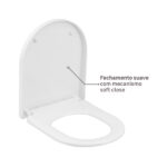 Assento Sanitário Formatos Carrara com Soft Close Quadrado Termofixo Branco Deca - Imagem 7