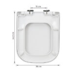 Assento Sanitário Formatos Quadra com Soft Close Quadrado Termofixo Branco Deca - Imagem 8