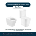 Assento Sanitário Gap Branco Para Vaso Roca - Imagem 4