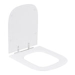 Assento Sanitário Formatos Gap com Fechamento Comum Quadrado Poliéster Branco Sensea
