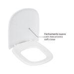 Assento Sanitário Lille|Etna Polipropileno Fechamento Suave Branco Sensea - Imagem 4
