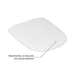 Assento Sanitário Lille|Etna Polipropileno Fechamento Suave Branco Sensea - Imagem 3