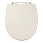 Assento Sanitário Formatos Village com Fechamento Comum Oval MDF Creme Sicmol - Imagem 2