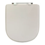 Assento Sanitário Formatos Vogue Plus e Etna com Fechamento Comum Quadrado MDF Creme Sicmol - Imagem 2