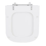 Assento Sanitário Formatos Quadra com Fechamento Comum Quadrado Poliéster Branco Sensea - Imagem 6