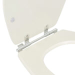 Assento Sanitário Formatos Ravena, Targa, Izy e Studio com Fechamento Comum Oval MDF Creme Sicmol - Imagem 5