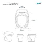 Assento Sanitário Sabatini Preto Para Vaso Icasa - Imagem 5