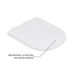 Assento Sanitário Vogue/Life Polipropileno Fechamento Comum Branco Sensea - Imagem 3