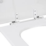 Assento Sanitário Formatos Vogue Plus com Fechamento Comum Quadrado Poliéster Branco Sensea - Imagem 5