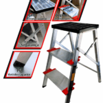 Banqueta Escada Alumínio 03 Degraus Comfort Alumasa 03 Degraus - Imagem 4