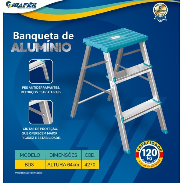 banqueta_escada_domestica_3_degraus_aluminio_gibafer_1572158392_0a58_600x600.jpg Banqueta Escada Doméstica 3 Degraus Alumínio Gibafér - Imagem 4