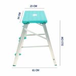 Banqueta Escada Doméstica 3 Degraus Alumínio Gibafér - Imagem 3