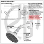 Chuveiro Ducha A Gás Articulado 10x10 Quente E Frio Redondo Cromado Abs - Imagem 5
