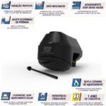 Chuveiro E-soft (220v~7500w) Preto - Enerbras - 3902-e/p - Imagem 4