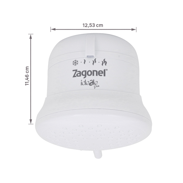 chuveiro_eletrico_110v_5500w_branco_ideale_plus_zagonel_92242213_51ab_600x600.jpg Chuveiro Elétrico Multitemperatura 127V (110V) 5500w Branco Redondo Ideale Plus sem Cano Zagonel - Imagem 5