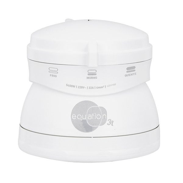 Chuveiro Elétrico Multitemperatura 220V 5400w Branco Redondo 3T Equation