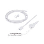 Chuveiro Elétrico Eletrônico 127V (110V) 5500w Branco Quadrado Ducali Zagonel - Imagem 8