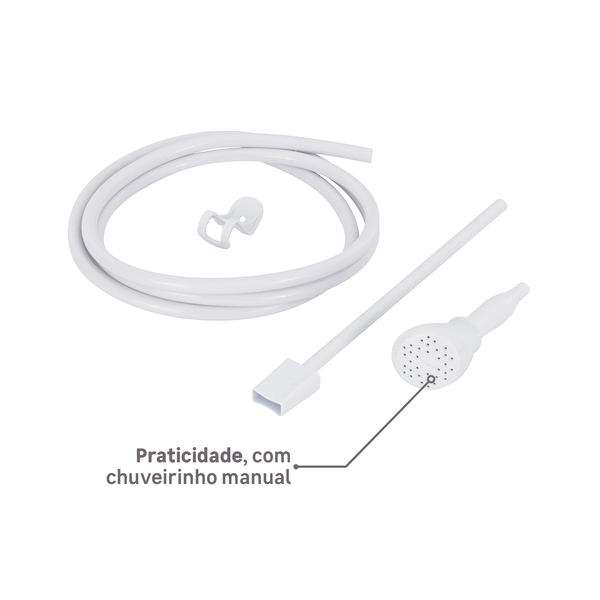 Chuveiro Elétrico Eletrônico 127V (110V) 5500w Branco Quadrado Ducali Zagonel - Imagem 8