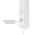 Chuveiro Elétrico Eletrônico 127V (110V) 5500w Branco e Cromado Quadrado Falls Hydra - Imagem 8