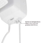 Chuveiro Elétrico Eletrônico 220V 6800w Branco Quadrado Futura Lorenzetti - Imagem 4