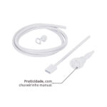 Chuveiro Elétrico Híbrido Eletrônico com Visor Digital 220V 7500w Branco Quadrado Ducali Premium Digital Zagonel - Imagem 8