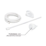 Chuveiro Elétrico Eletrônico 220V 7500w Branco Redondo Charm Equation - Imagem 6