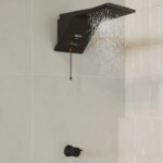 Chuveiro Elétrico Híbrido Eletrônico com Visor Digital 220V 7500w Preto Quadrado Ducali Premium Digital Zagonel - Imagem 2