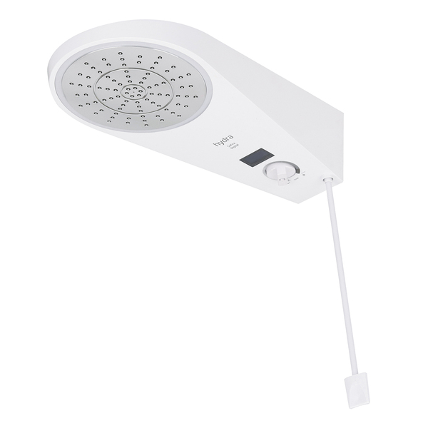 Chuveiro Elétrico Eletrônico com Visor Digital Bivolt 6500w Branco Redondo Safira Hydra
