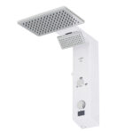 Chuveiro Elétrico Eletrônico com Visor Digital 127V (110V) 5500w Branco e Cromado Quadrado Falls Digital Hydra