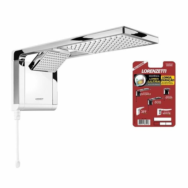 Chuveiro Lorenzetti Acqua Duo Ultra Eletrônico Branco/cromado 127v + Resistência