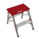 Escada 1 Degrau + 1 Banqueta-bilateral Alumínio Reforçada