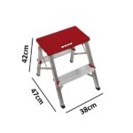 Escada 1 Degrau + 1 Banqueta-bilateral Alumínio Reforçada - Imagem 2