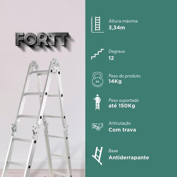 escada_articulada_multifuncional_4x3_aluminio_fortt_12_degrau_1571698746_8eeb_600x600.jpg Escada Articulada Multifuncional 4x3 Alumínio Fortt 12 Degraus 3.34m - Eam4x3 - Imagem 8