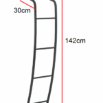 Escada Curva Para Beliche Fácil Subida Altura 162cm Schmitt Preto Fosco - Imagem 2