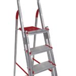 Escada De Alumínio 4 Degraus Duplos Linha Prática